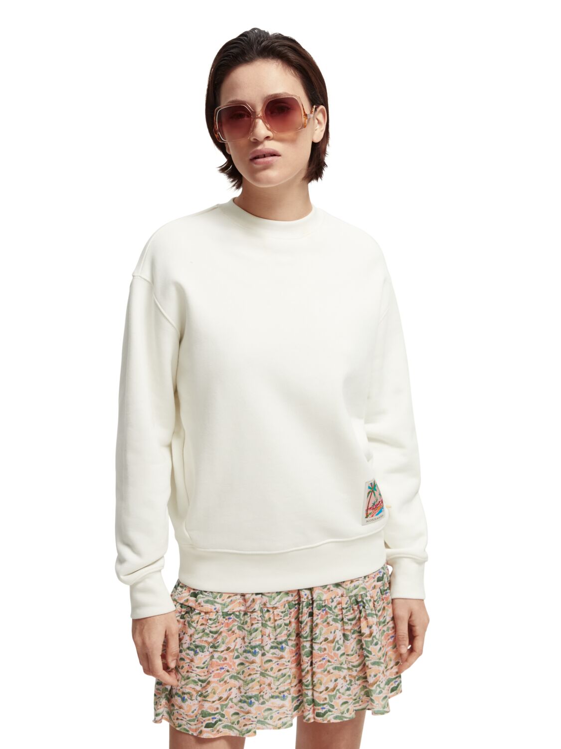 

Свитшот женский Scotch & Soda 166181/0001 белый S, 166181/0001
