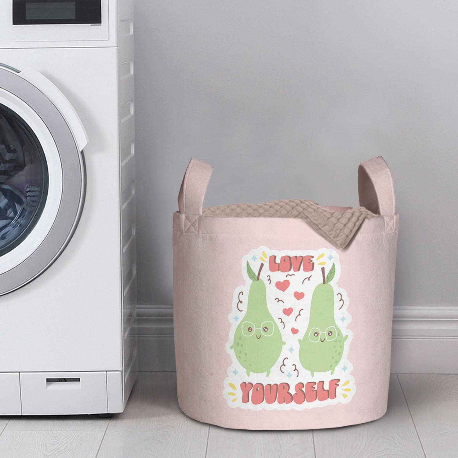 

Корзина для белья в ванную органайзер JoyArty Веселые груши 35x35 см, Веселые груши