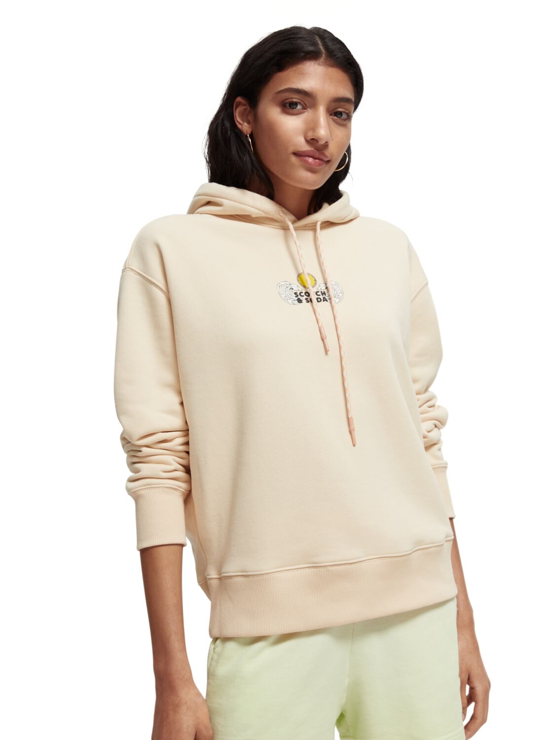 

Худи женское Scotch & Soda 166604/0085 бежевое M, 166604/0085