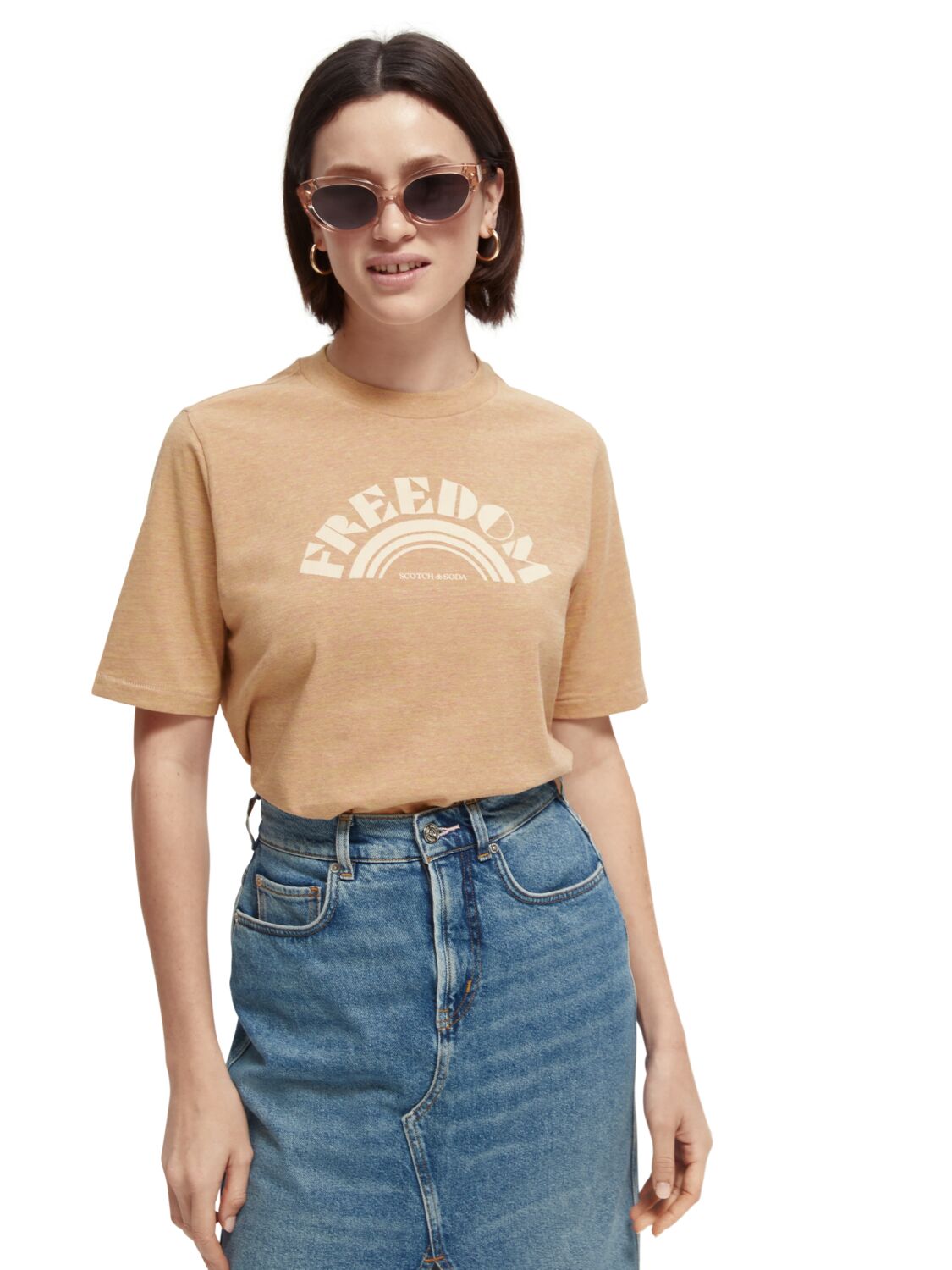 

Футболка женская Scotch & Soda 166211/0610 коричневая M, 166211/0610