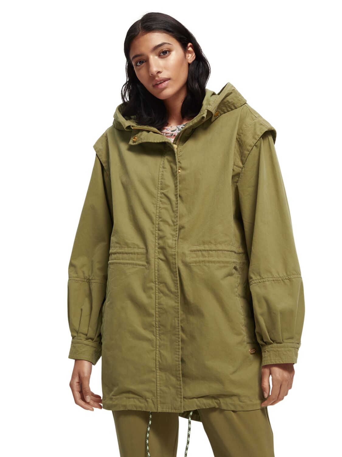 

Парка женская Scotch & Soda 165813/0115 зеленая M, 165813/0115