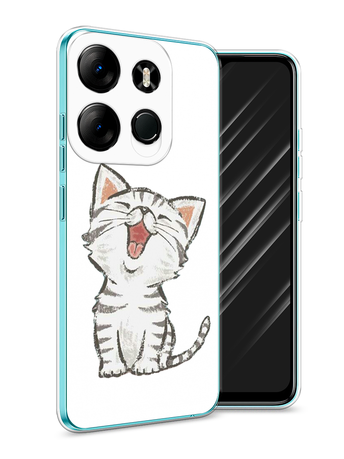 

Чехол Awog на Tecno Spark Go 2023"Котенок рисованный", Серый;белый, 3103750-1