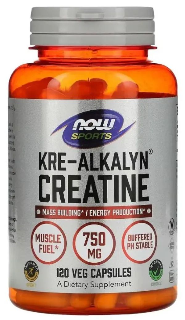 Кре-Алкалин / Kre-Alkalyn NOW 120 вег кап / Креатин