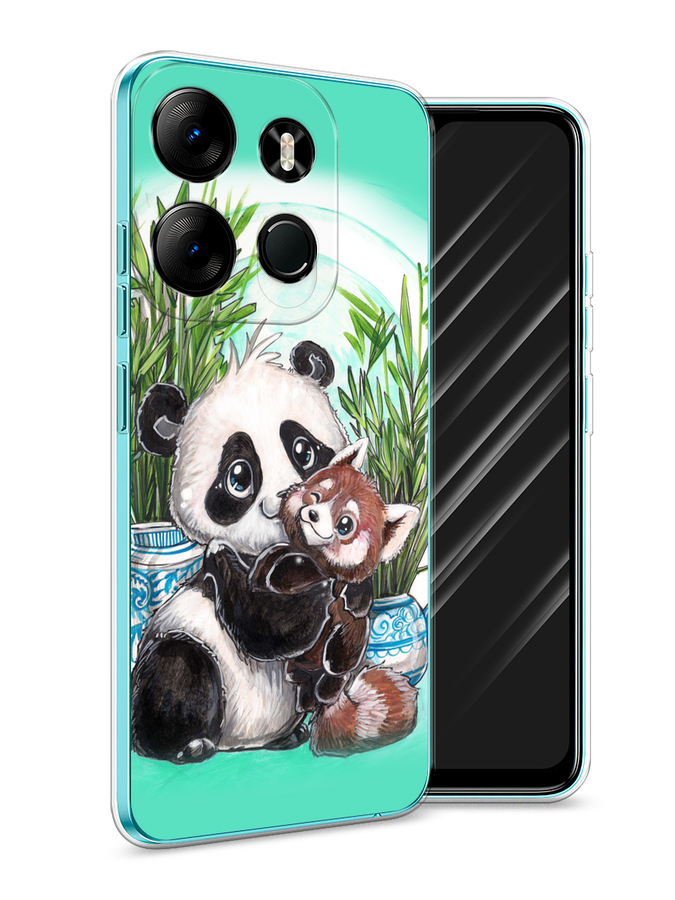 

Чехол Awog на Tecno Spark Go 2023"Друзья зверята", Голубой;белый;черный, 3103750-2