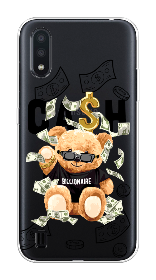 

Чехол на Samsung Galaxy A01 "Big cash", Черный;серый;бежевый, 29550-6