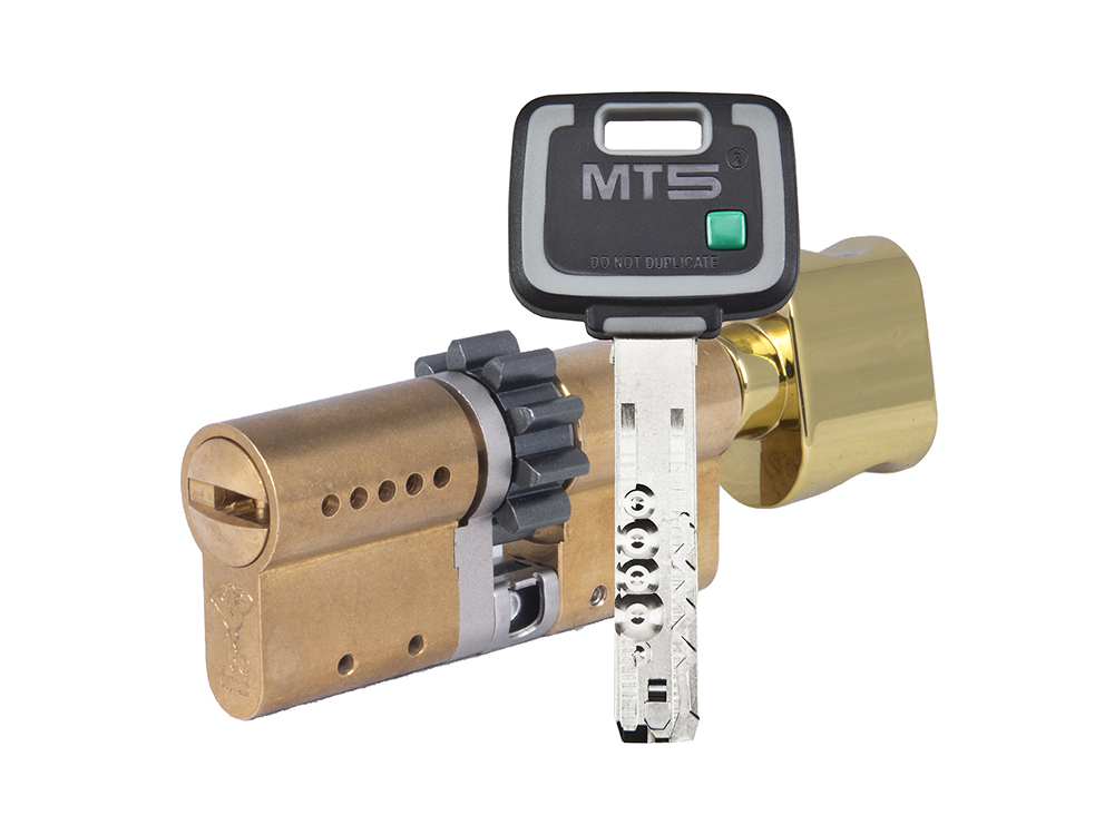 

Цилиндр Mul-t-Lock MT5+ ключ-вертушка (размер 43х43 мм) - Латунь, Шестеренка (5 ключей), Золотистый