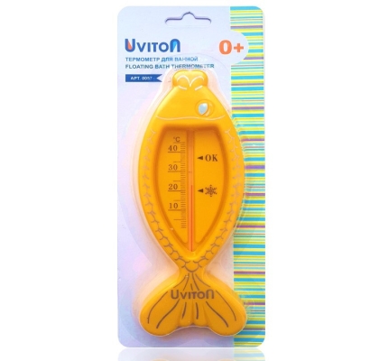 фото Термометр для воды рыбка (цвет: желтый) uviton