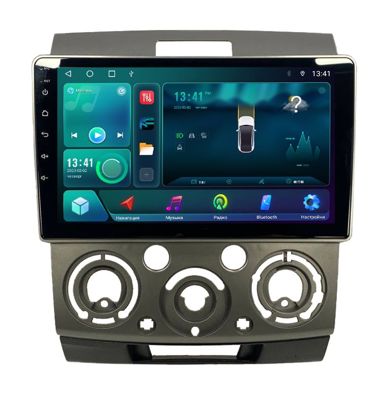 Автомагнитола ANDROID Mazda BT50 2006-2010, Android 12, 2/16GB, Мультируль / ШГУ / Автомаг