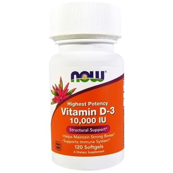 NOW Vitamin D-3 10000 120 капсул