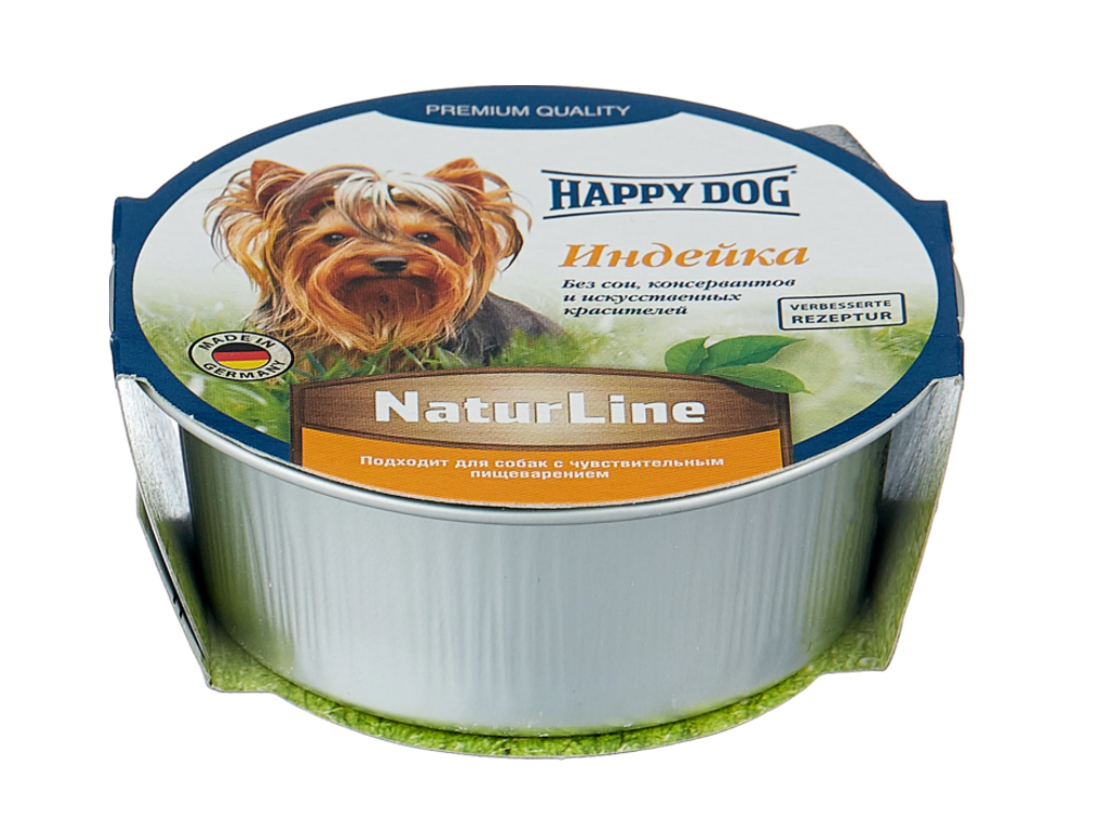 фото Консервы для собак happy dog naturline паштет, индейка, 125г