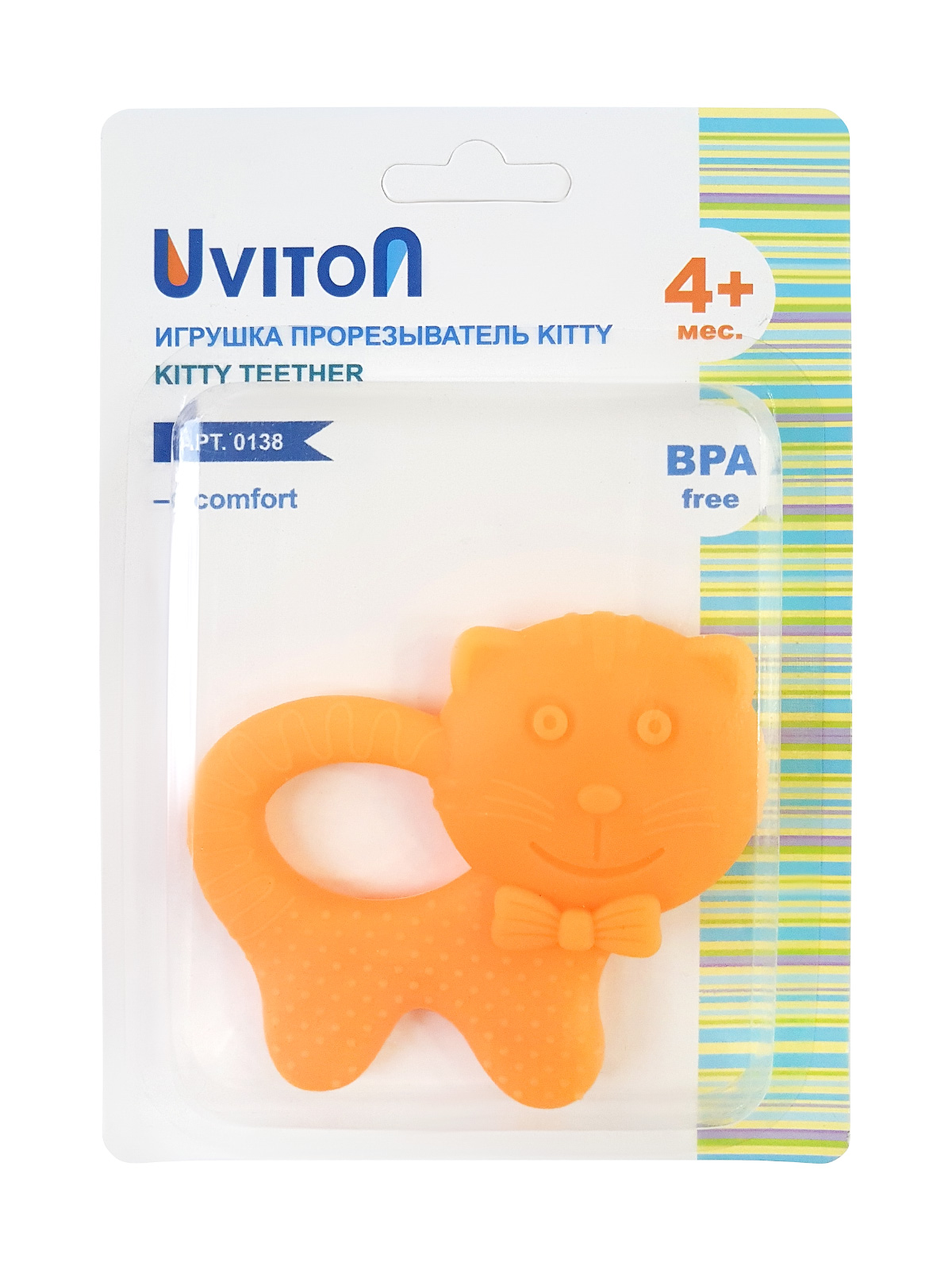 

Прорезыватель Котик , цвет: оранжевый