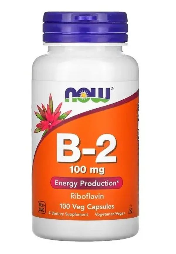 

Vitamin B-2 100 мг (Рибофлавин Б-2) 100 капсул (Now Foods)