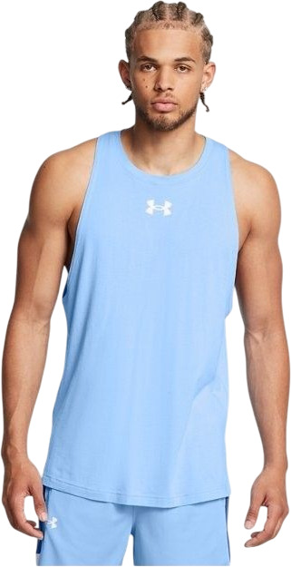 Майка мужская UNDER ARMOUR BASELINE COTTON TANK голубая MD голубой