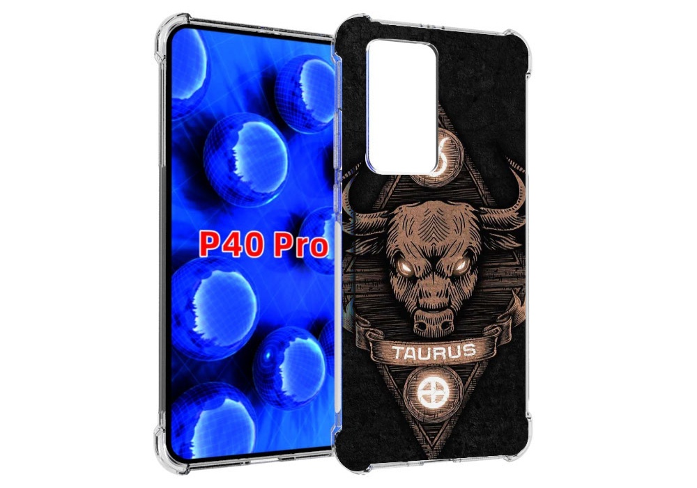 Чехол MyPads знак зодиака телец 2 для Huawei P40 Pro противоударный