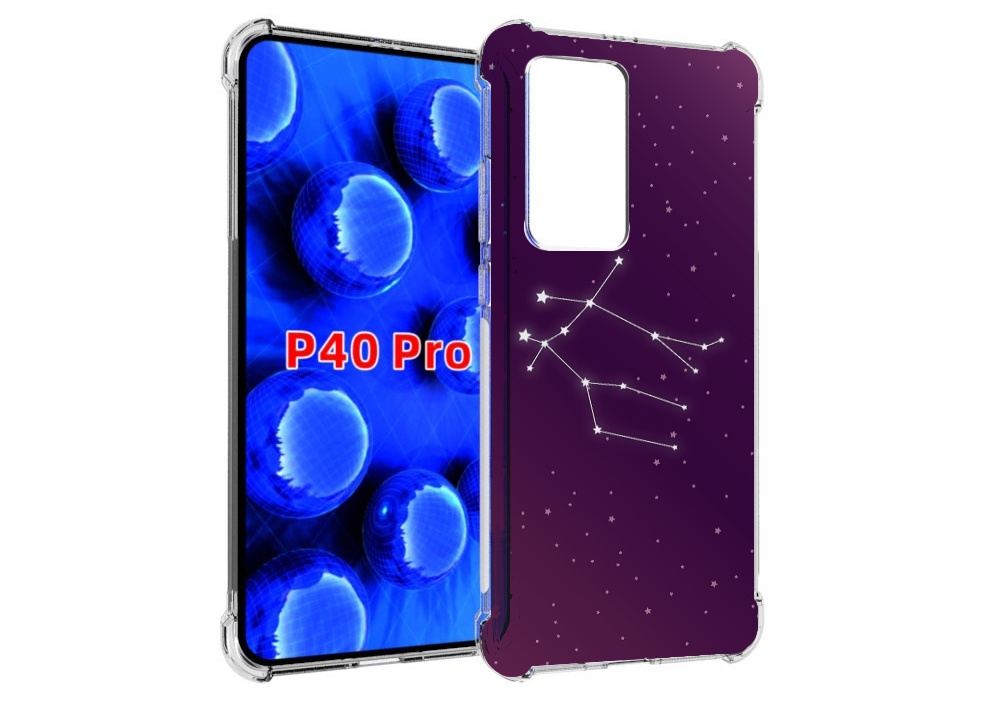 

Чехол MyPads знак-зодиака-близнецы-4 для Huawei P40 Pro противоударный, Прозрачный, Tocco