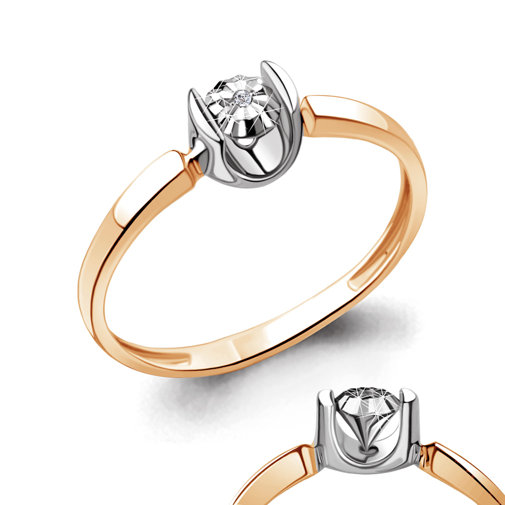 

Кольцо из красного золота с бриллиантом Aquamarine Aquamarine 963938к_585_кз р, 963938к_585_кз