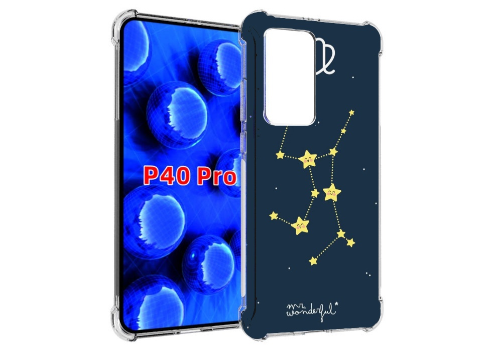 Чехол MyPads знак-зодиака-дева-3 для Huawei P40 Pro противоударный