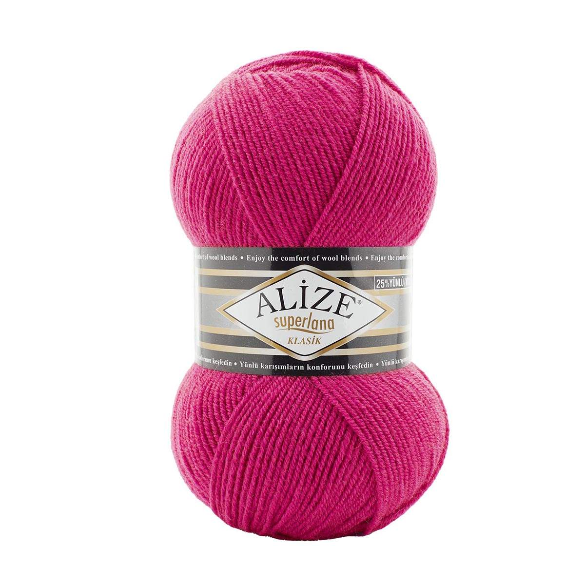 

Пряжа Alize Superlana klasik 100г, 280м (акрил, шерсть) ТУ (798 бугенвиллия), Розовый, Superlana Klasik