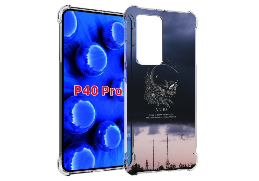 Чехол MyPads знак-зодиака-овен-4 для Huawei P40 Pro противоударный