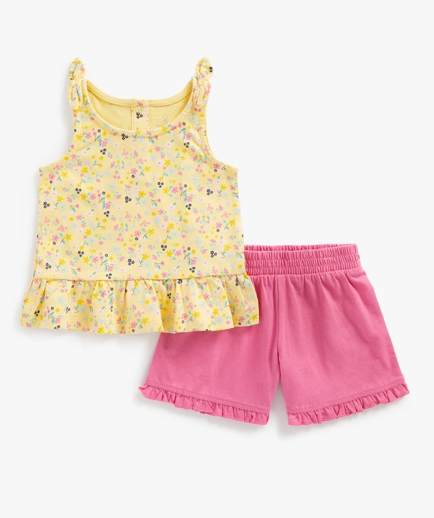 Костюм повседневный Mothercare MC-BC508, желтый; розовый, 134