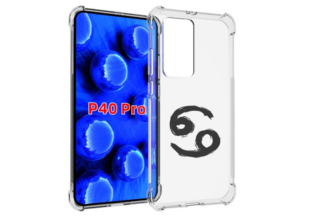 

Чехол MyPads знак-зодиака-рак-6 для Huawei P40 Pro противоударный, Прозрачный, Tocco