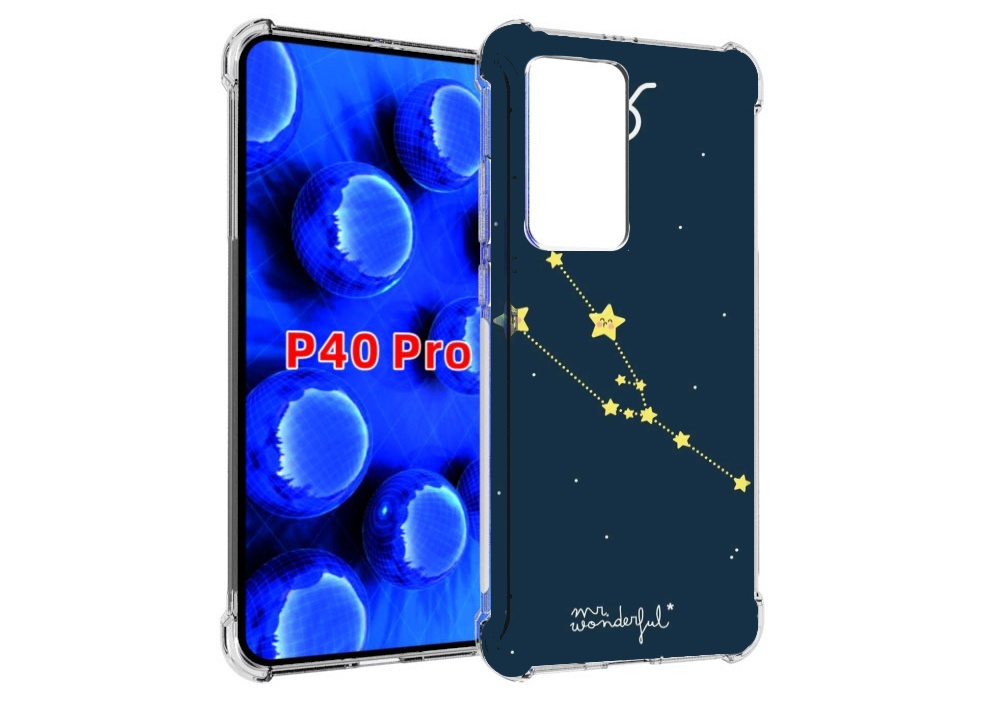 

Чехол MyPads знак-зодиака-телец-4 для Huawei P40 Pro противоударный, Прозрачный, Tocco