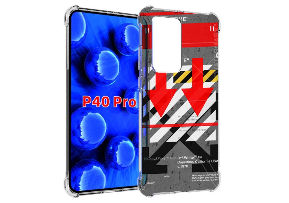 

Чехол MyPads знаки-логотипы для Huawei P40 Pro противоударный, Прозрачный, Tocco