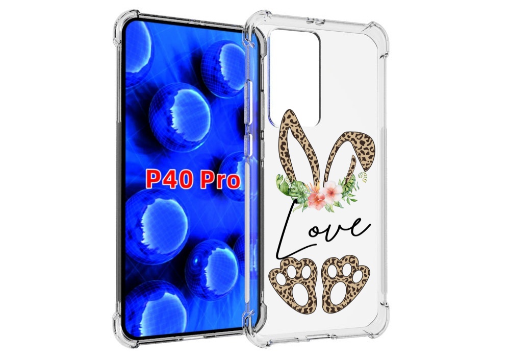 

Чехол MyPads золотые-лапки-и-ушки для Huawei P40 Pro противоударный, Прозрачный, Tocco