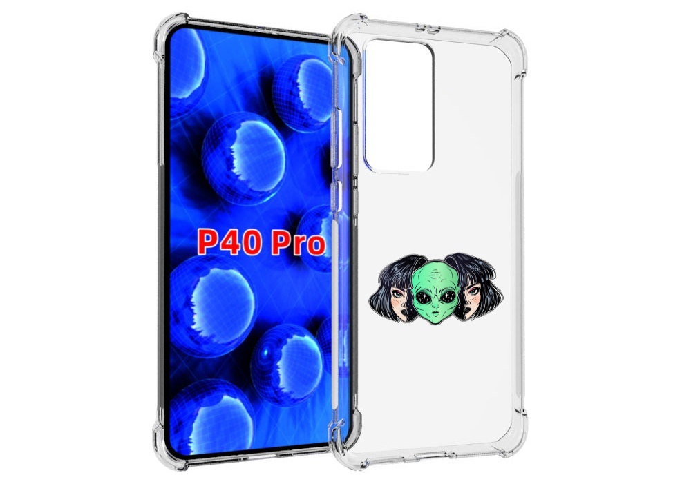 

Чехол MyPads инопланетянин в девочке женский для Huawei P40 Pro противоударный, Прозрачный, Tocco