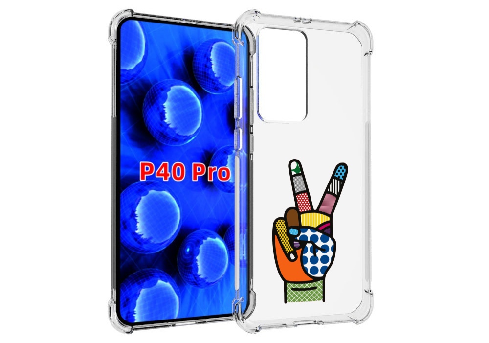 

Чехол MyPads йоу пальчики для Huawei P40 Pro противоударный, Прозрачный, Tocco