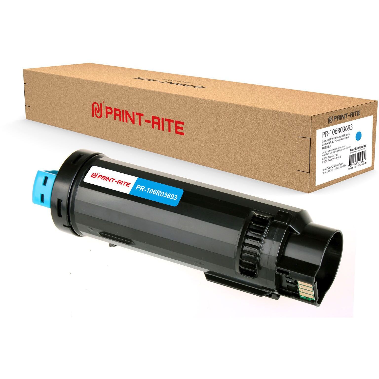 

Картридж для лазерного принтера Print-Rite 1809905 Blue, совместимый, Голубой