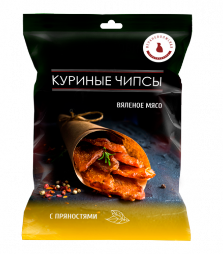 

Мясные чипсы Верхневолжская птицефабрика Вяленое мясо птицы с пряностями 50 г