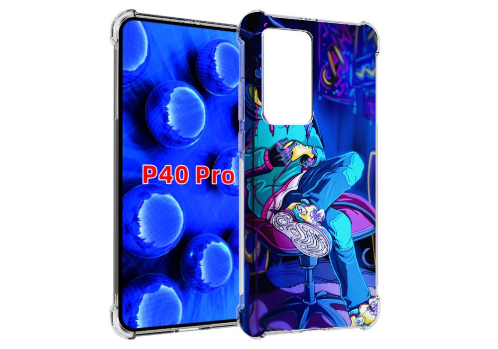 

Чехол MyPads киберпанк игрок для Huawei P40 Pro противоударный, Прозрачный, Tocco