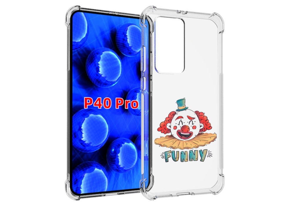Чехол MyPads клоун-смешной для Huawei P40 Pro противоударный