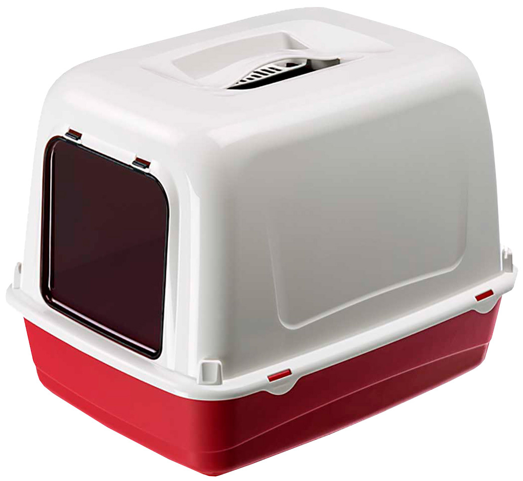 

Туалет для кошек Ferplast Ariel 10 Home, прямоугольный, пластик, красный, 47х35х36 см