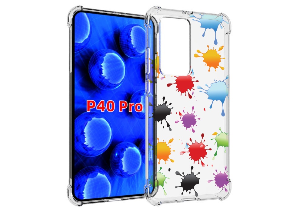 

Чехол MyPads кляксы для Huawei P40 Pro противоударный, Прозрачный, Tocco