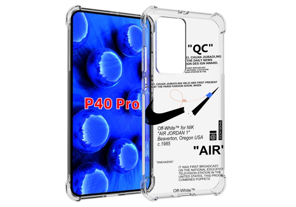 

Чехол MyPads коллаборация-найк для Huawei P40 Pro противоударный, Прозрачный, Tocco