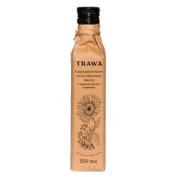 Подсолнечное масло Trawa сыродавленное с эфирным маслом кориандра 0,25 л
