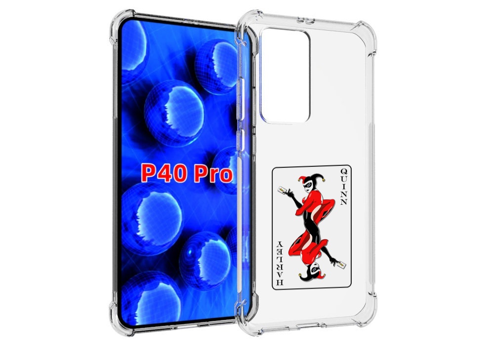

Чехол MyPads королева-джокера для Huawei P40 Pro противоударный, Прозрачный, Tocco