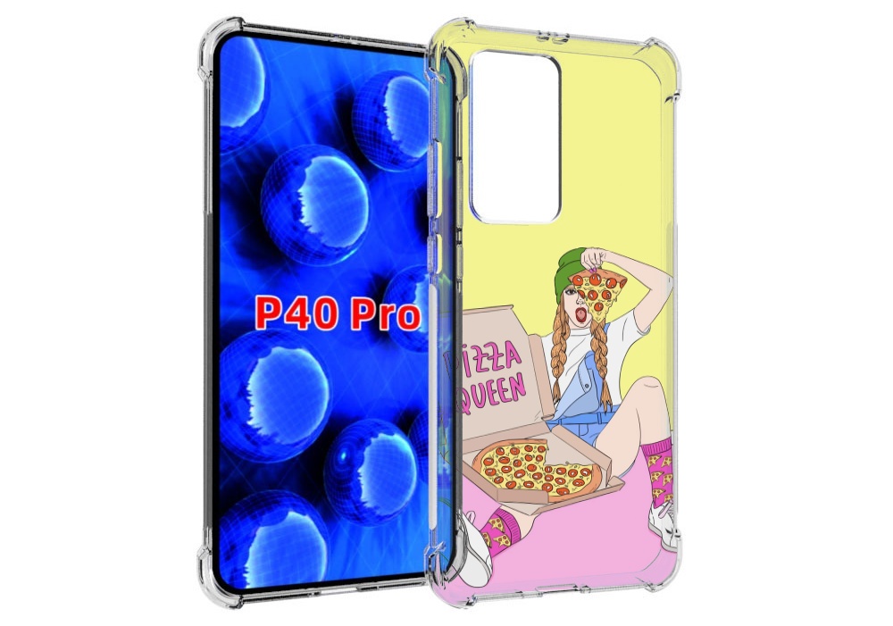 

Чехол MyPads королева-пиццы женский для Huawei P40 Pro противоударный, Прозрачный, Tocco