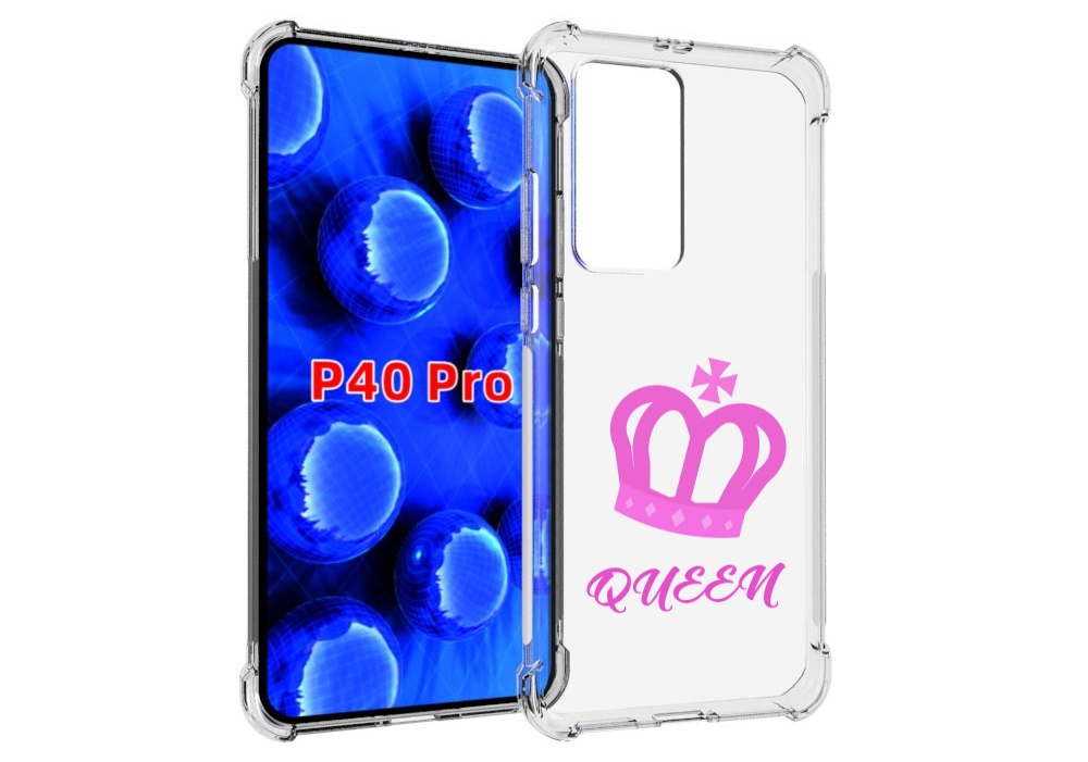 

Чехол MyPads корона-королевы-розовый для Huawei P40 Pro противоударный, Прозрачный, Tocco