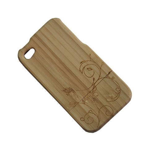 Чехол Iphone 4/4s деревянный Wooden Case №3 <светлый>