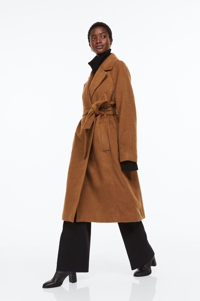 

Пальто женское H&M 0972277003 коричневое XS (доставка из-за рубежа), 0972277003