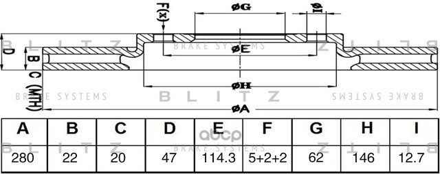 

Диск Тормозной Blitz Bs0665