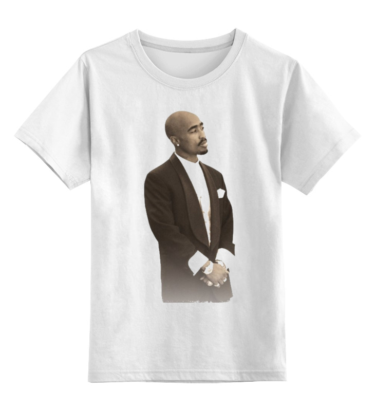 

Футболка детская Printio 2pac shakur цв. белый р. 116, 2pac shakur