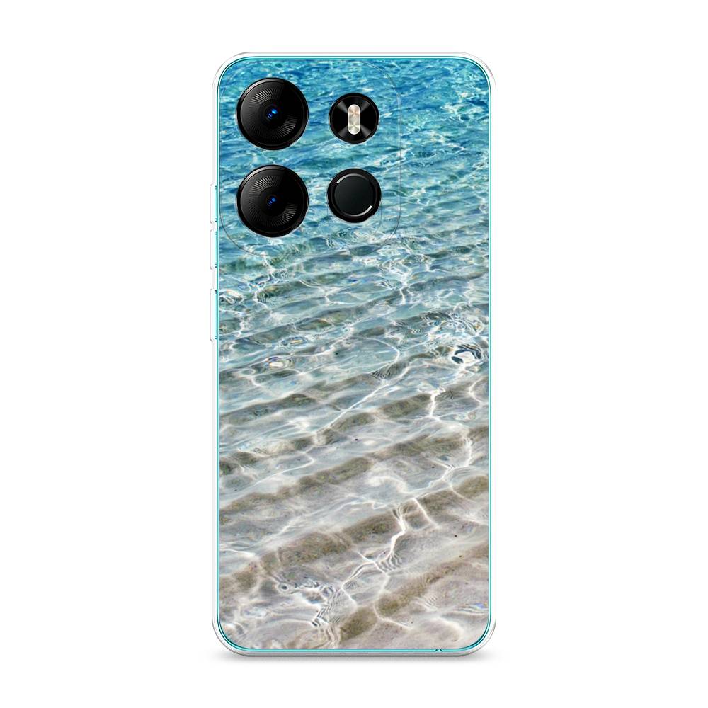 

Чехол Awog на Tecno Spark Go 2023"Волны 10", Голубой, 3103750-4