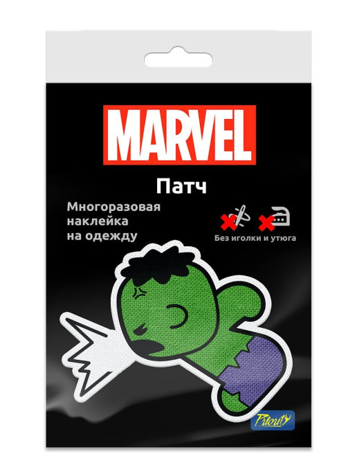 

Нашивка на одежду PrioritY Marvel Халк / Hulk каваи, Разноцветный