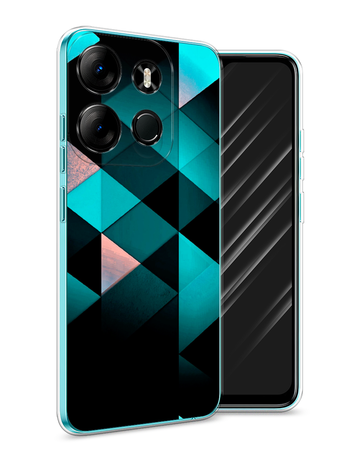 

Чехол Awog на Tecno Spark Go 2023"Геометрия 16", Голубой;черный, 3103750-3