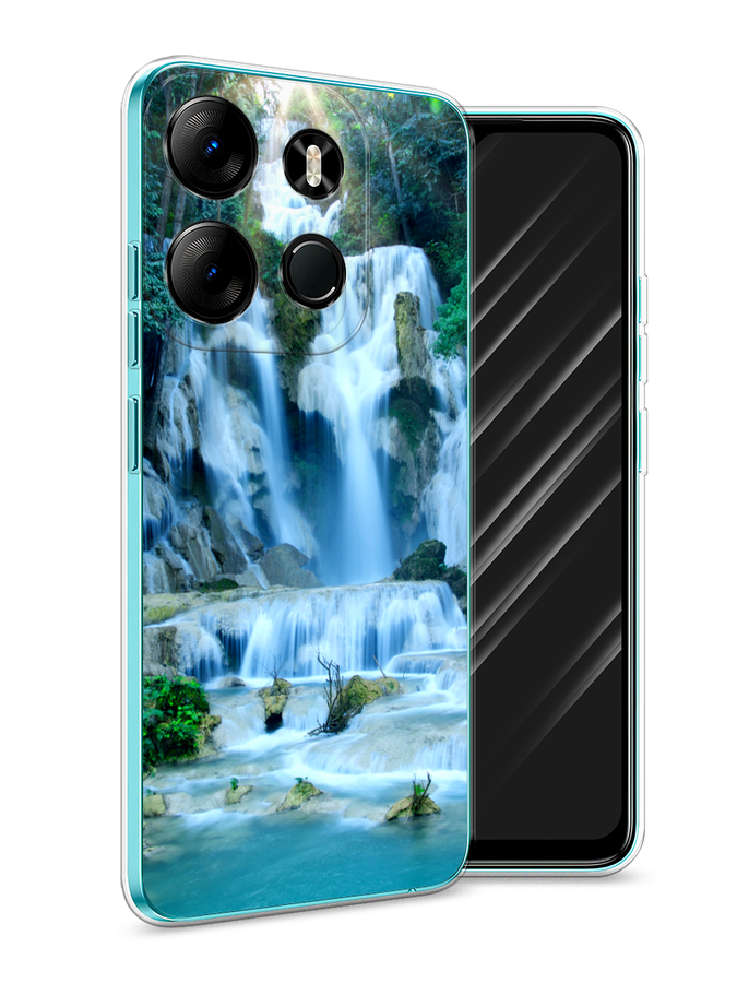 

Чехол Awog на Tecno Spark Go 2023"Водопад 8", Голубой;зеленый, 3103750-4