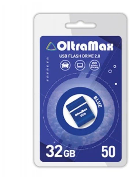 Флешка Oltramax 32 ГБ Blue (OM032GB-mini-50-W) 100042603514